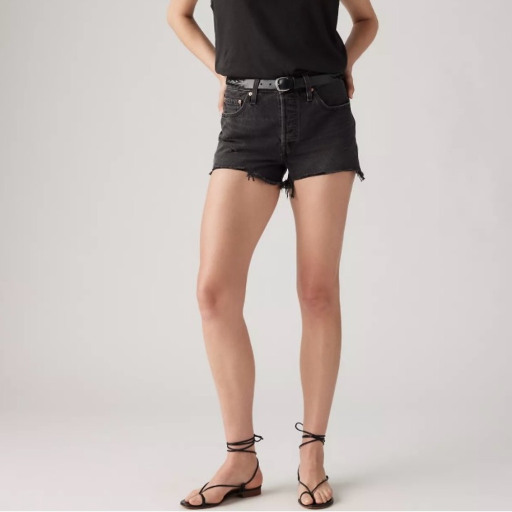 Levi’s 501 Jean Shorts High Rise Black